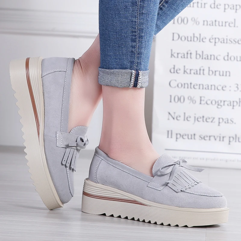 PINSV/Осенняя обувь на платформе женские 7 видов цветов женская плоской подошве