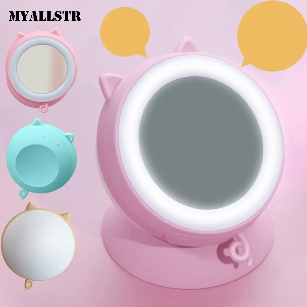 Мини USB портативный мобильный Банк силы макияж зеркало хаки розовый синий зимняя