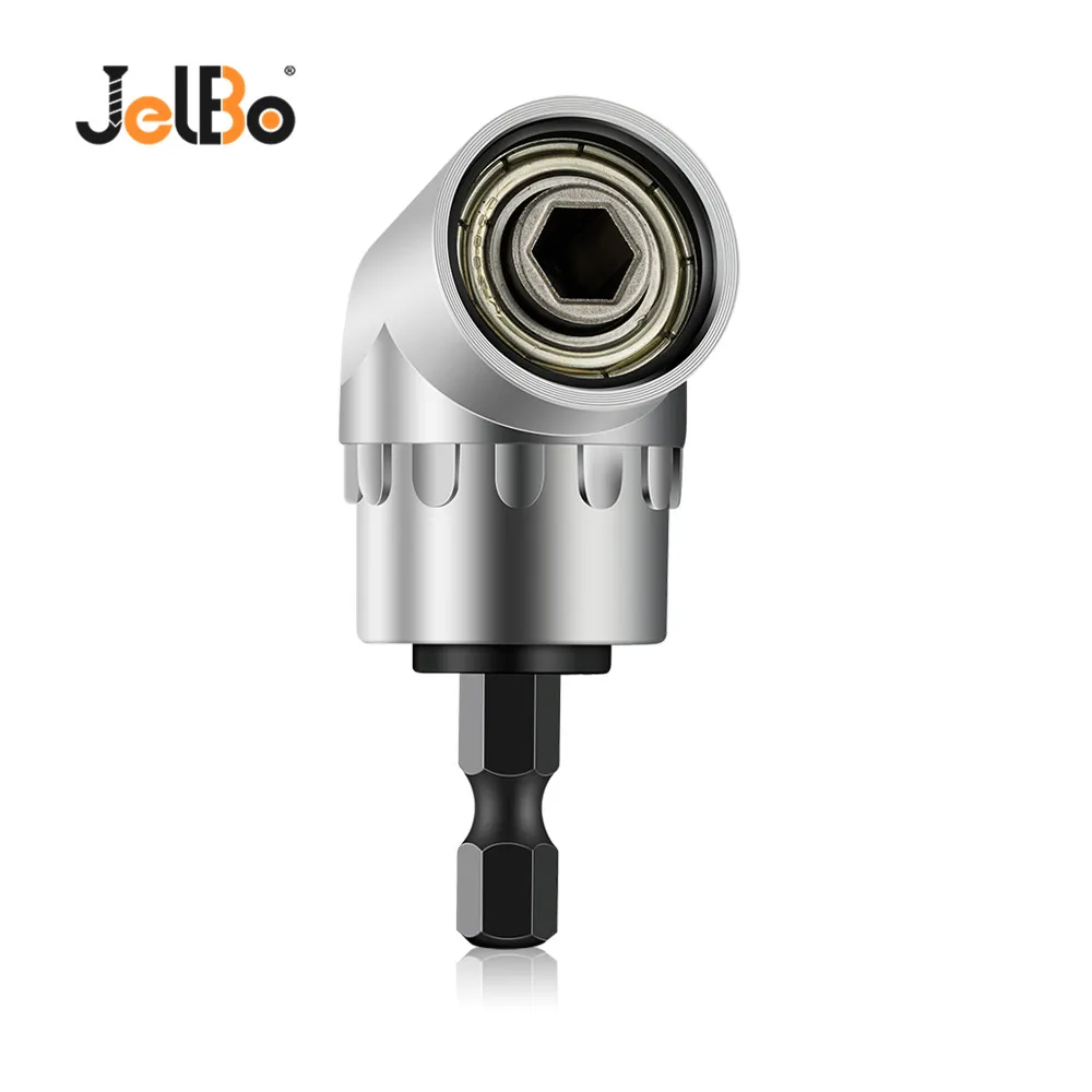 JelBo 105 градусов адаптер с прямым углом сверла 1/4 &quotШестигранным хвостовиком