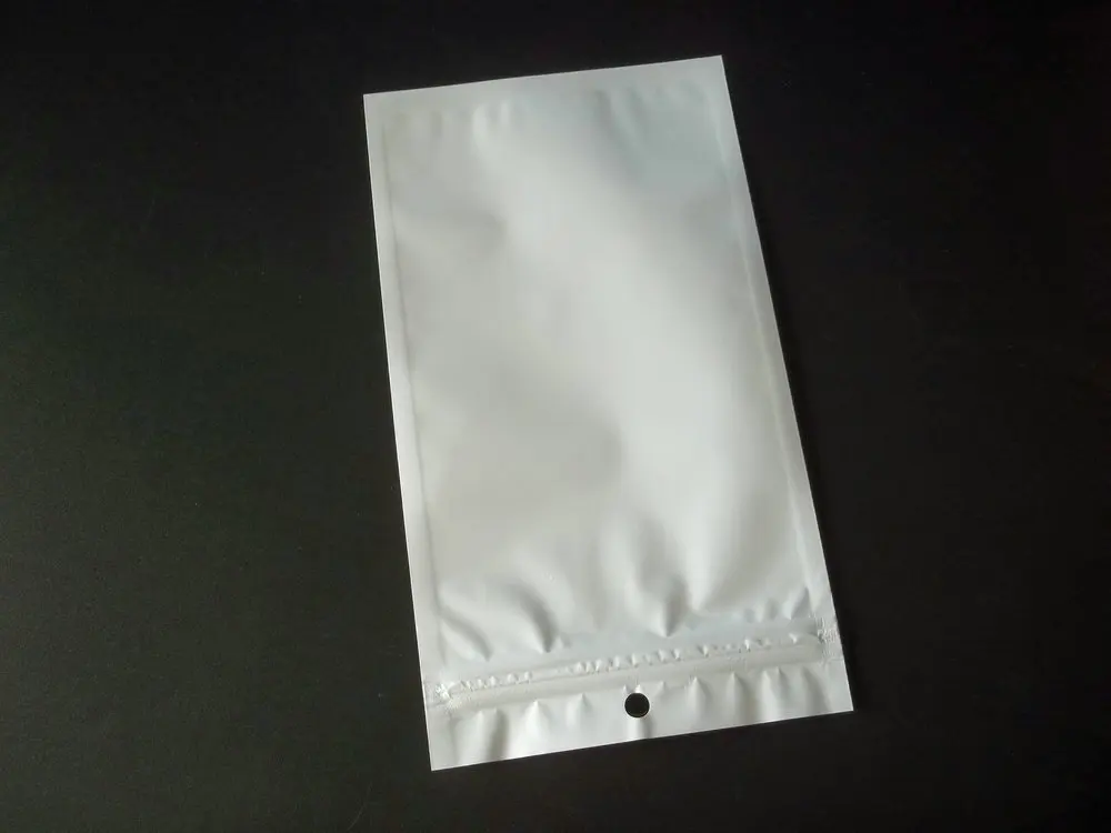 100 шт./лот 10*18 см белая прозрачная пластиковая Самоуплотняющаяся сумка на молнии
