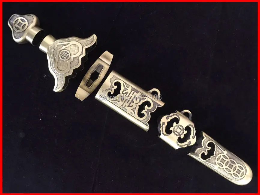 Набор Kirsite резной Lucky Yuan bao для китайской TaiChi/WuShu Sword Fitting ручная работа Tai Ji Jian DIY