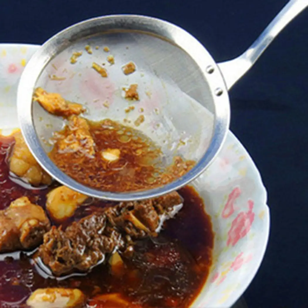 Нержавеющая сталь смазка тонкая сетка скиммер ложка ситечко|Дуршлаги и сита| |