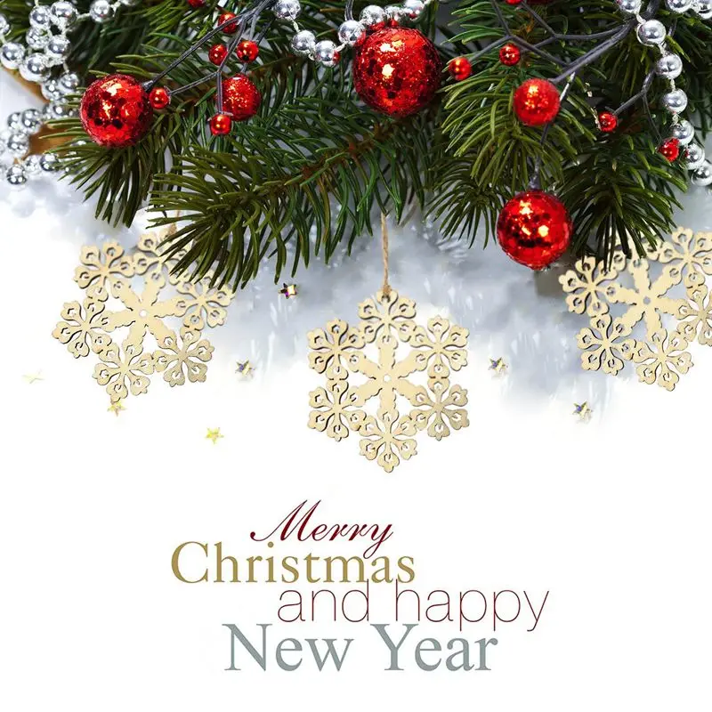 20 штук выдолбленные рождественские деревянные снежинки Рождественская елка