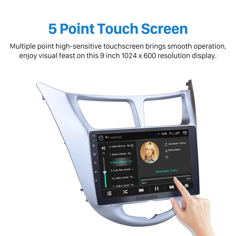 Seicane автомобильный стерео 9 &quotHD Android 8 1 радио Обновление GPS Navi плеер для Hyundai Verna 2011
