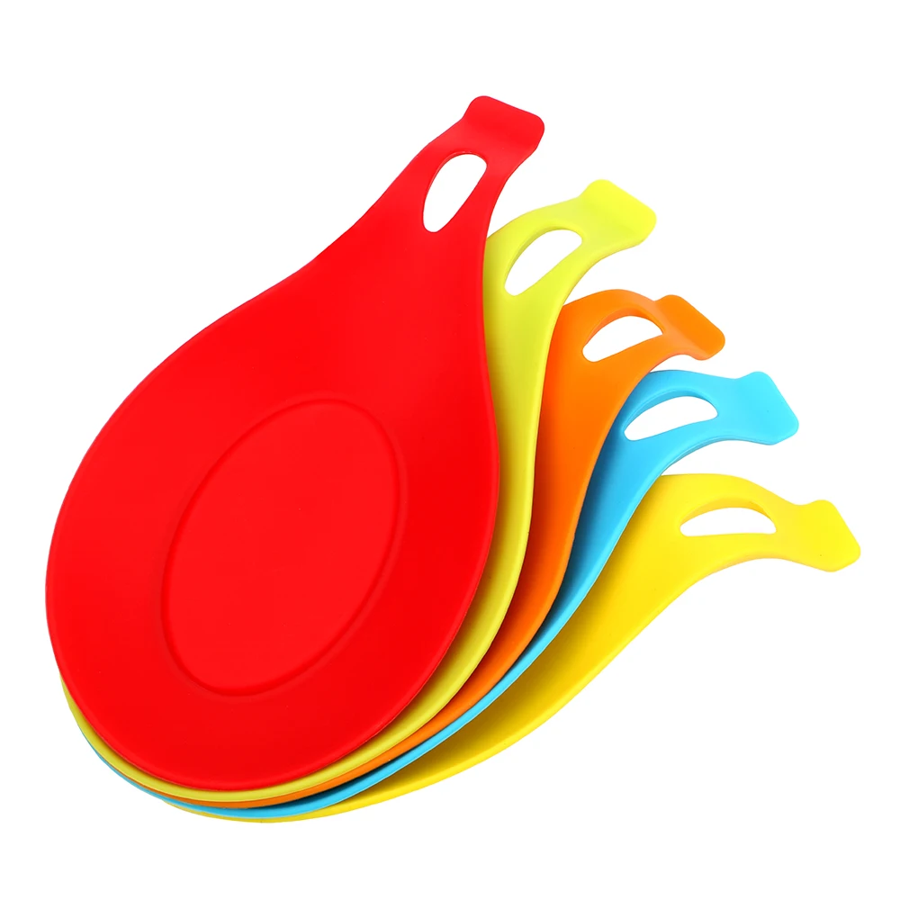 Подставка для ложек HOOMIN пищевой силикон коврик супа термостойкие кухонные