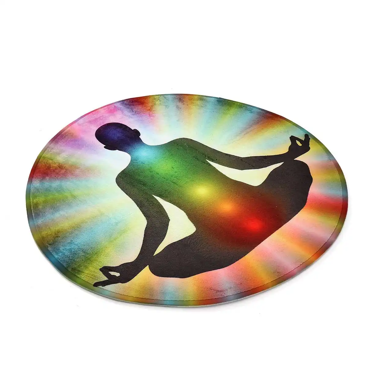 60*60 см круглый коврик для медитации и йоги с принтом из полиэстера пвх