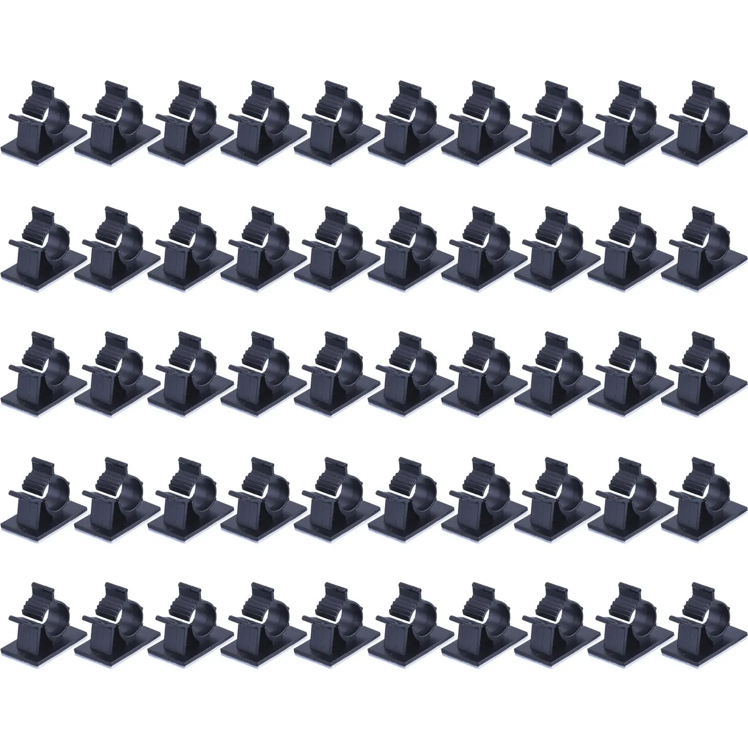 WSFS Горячие 50 шт регулируемые Кабельные зажимы клей нейлоновые провода черный