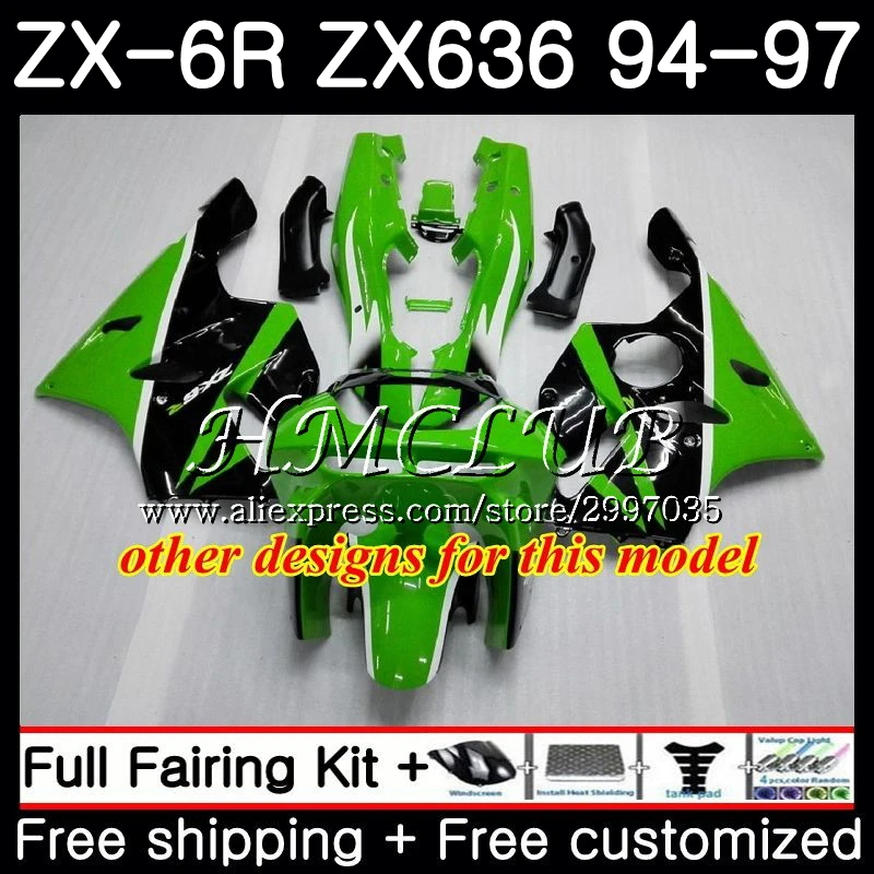 Корпус для KAWASAKI NINJA ZX 636 6R 1994 1995 1996 1997 58HC.20 ZX636 600CC 94 97 ZX6R винно красный blk 95 96