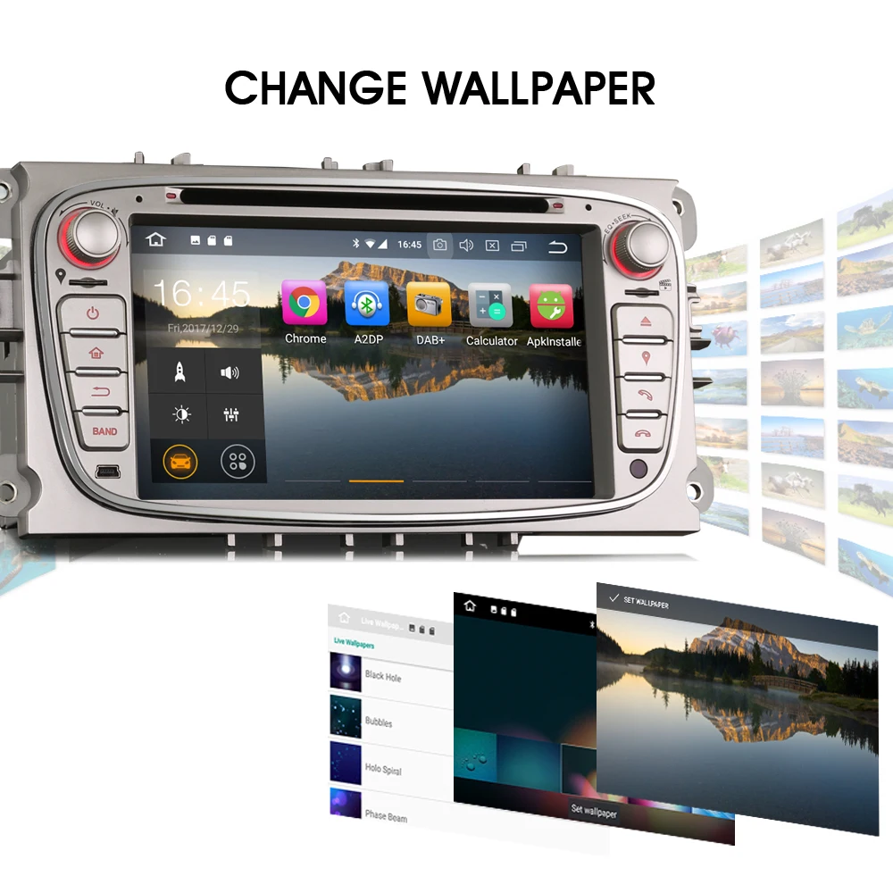 Автомагнитола 7 дюймов Android 8 0 Sat Navi DAB + OBD RDS WiFi 3G радио DVR стерео Bluetooth GPS навигация