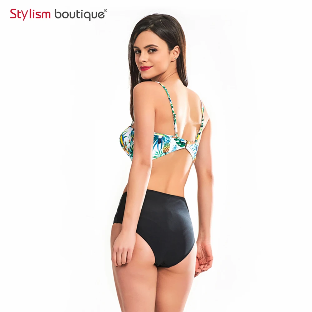 Push Up для женщин купальники малышек Высокая талия сексуальный купальник с