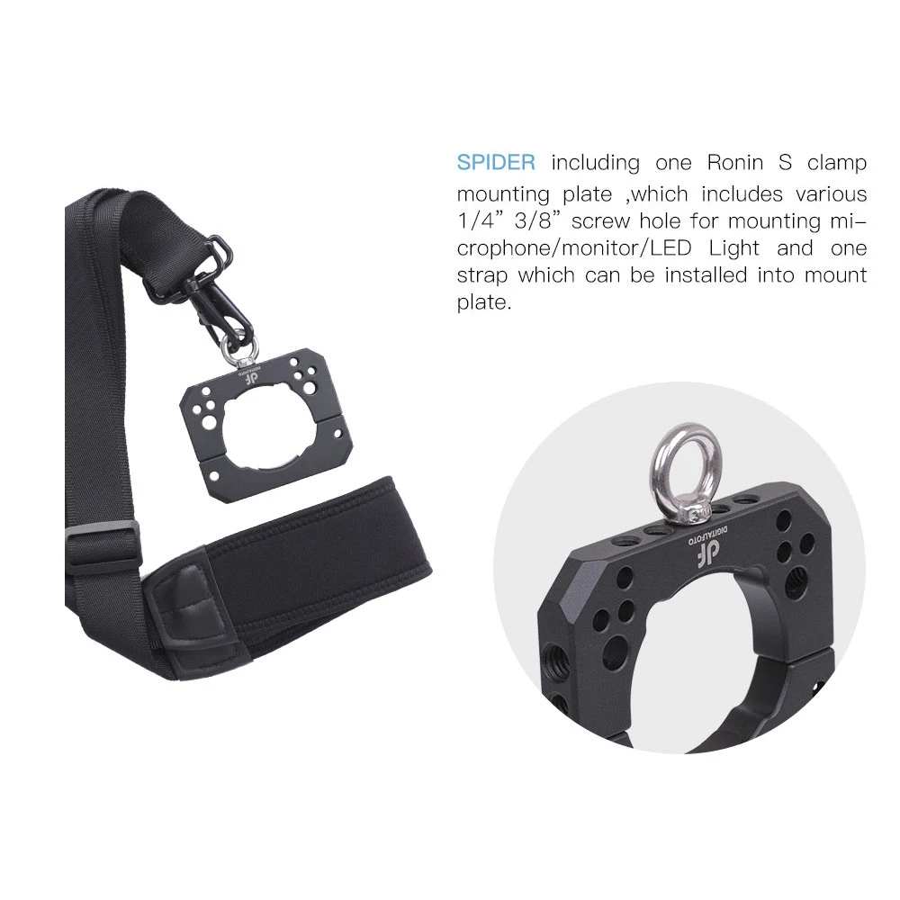 DF DIGITALFOTO паук Монтажная пластина зажим + весовой ремень для Ronin S Zhiyun Crane 2 3 оси Gimbal