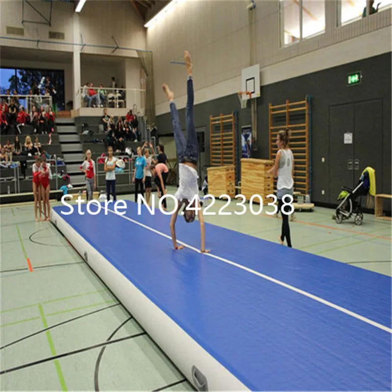 Бесплатная Shipping15x2x0.2m синий надувные гимнастические матрасы в тренажерном зале и