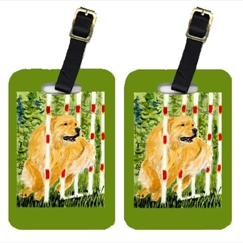 Carolines Treasures SS8906BT золотистый ретривер багажная бирка-пара 2 4x2 75 дюйма. | Багаж и