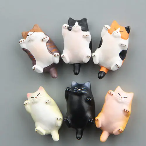 Горячая классическая 3D мультяшная кошка магнит на холодильник наклейка