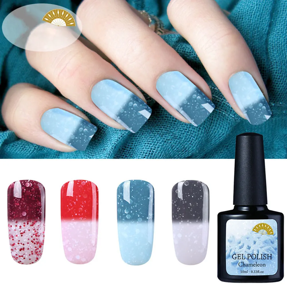 Набор гелевых лаков для ногтей 1 шт. температурный термальный цвет меняющийся