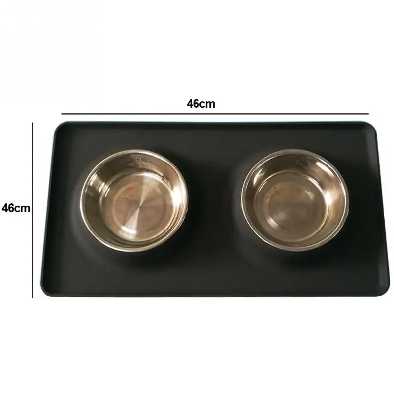 Двойная миска для собак из нержавеющей стали дорожный Фидер кормления воды