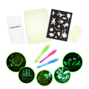 Набор волшебных доски для рисования для письма A5 Рисование свет русский язык Раннее Обучение Дети ночью Светящиеся в темноте детские игрушки