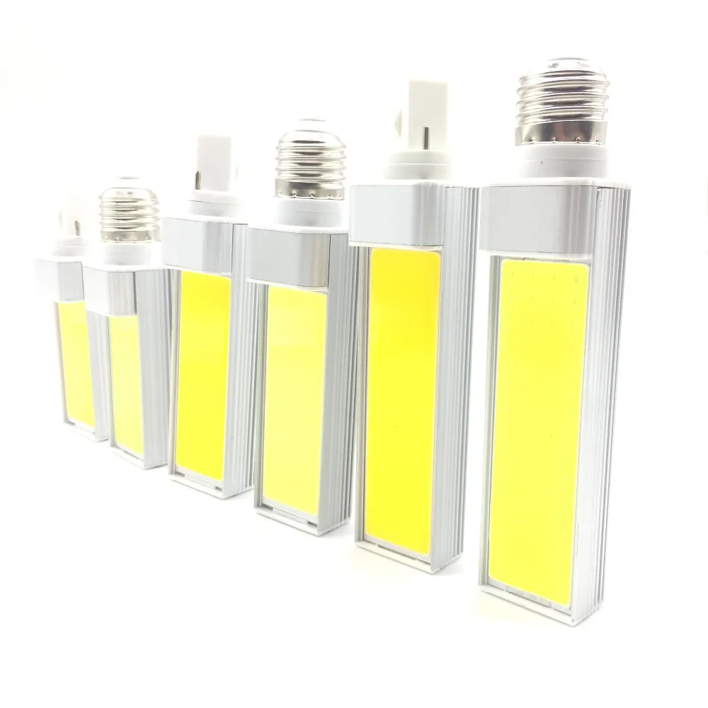 10 шт./лот 7 Вт 9 12 G24d E27 led PLC 2 контактный поворотный угол освещения COB PL лампа трубка