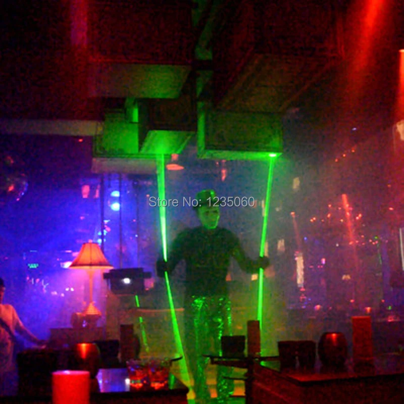 Оптовая продажа одна пара ручной Зеленая лазерная мечи Laserman показать указатели