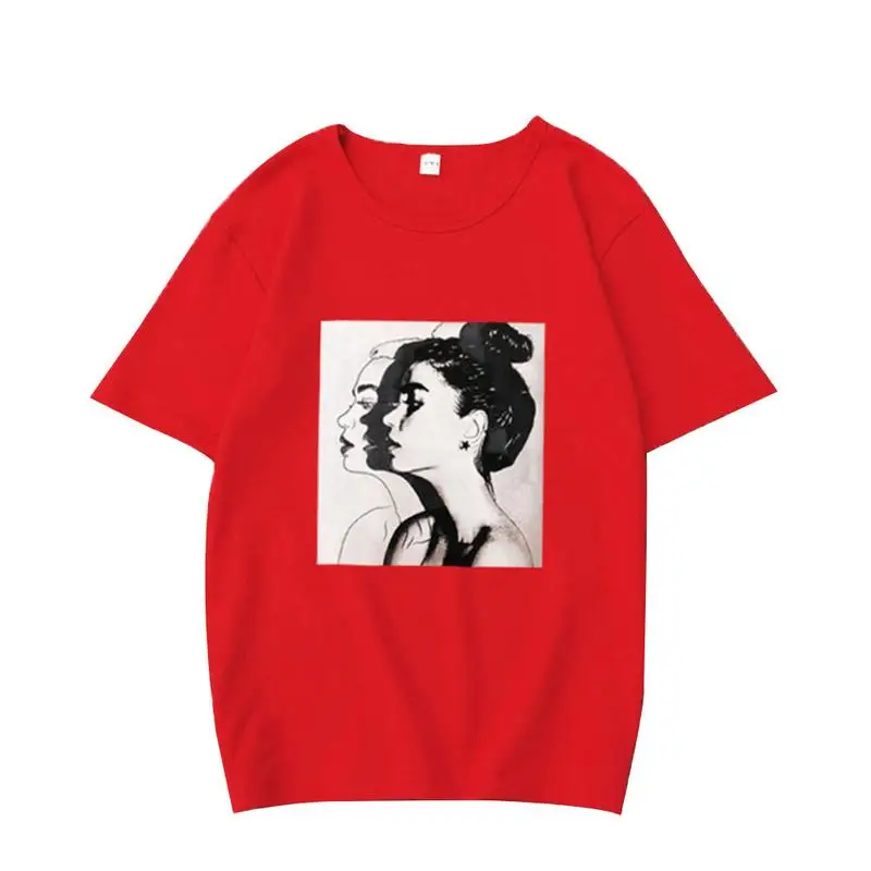 ISHINE 2019 Новый Harajuku печатных Для женщин футболки Vogue футболка Повседневное Летние