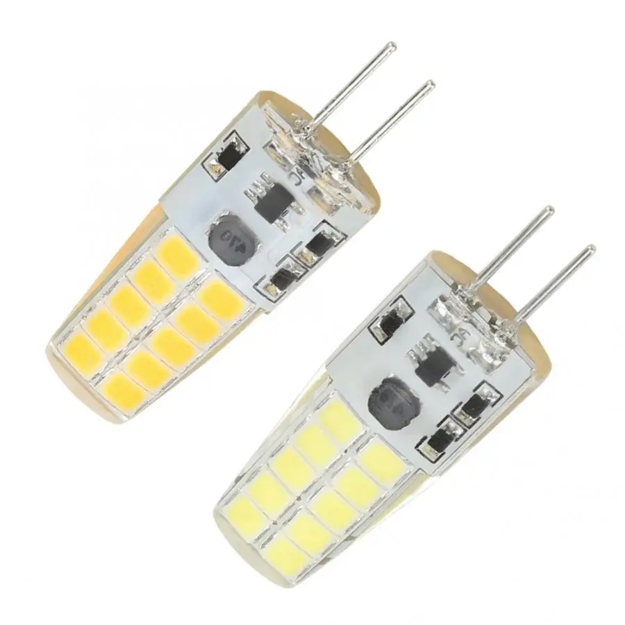 Светодиодная лампа G4 Crystal 3 Вт COB Corn Silicone SMD2835 AC/DC12V 18 15 12 9 6 Вт|Светодиодные лампы и