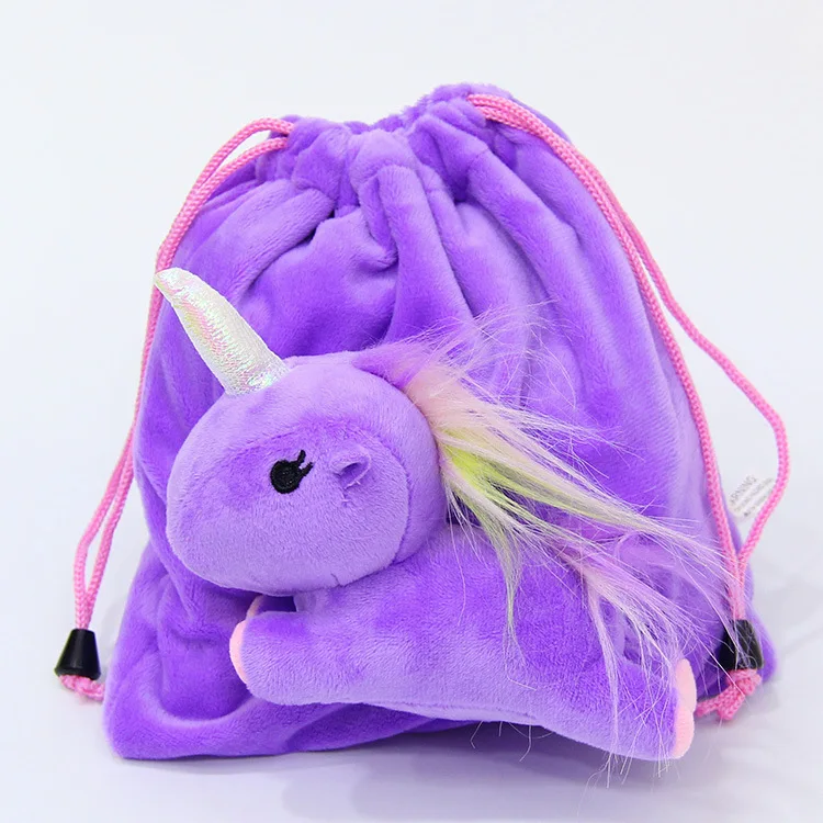 21x19 см мультфильм Единорог Творческий Drawstring рисовать карман Сумка для хранения