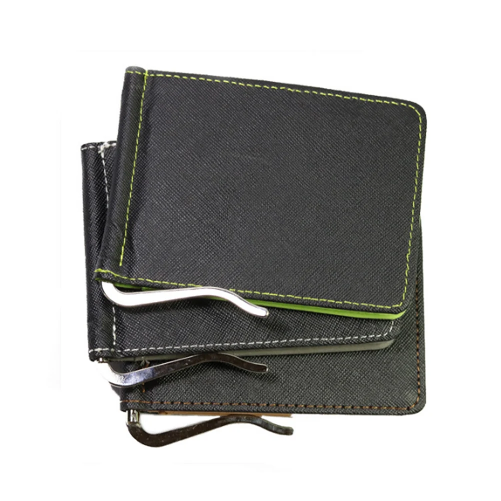 Two-fold contrast color creative clip New men's wallet Slim Solid Male Purses With Clip Cash Holder Card | Багаж и сумки