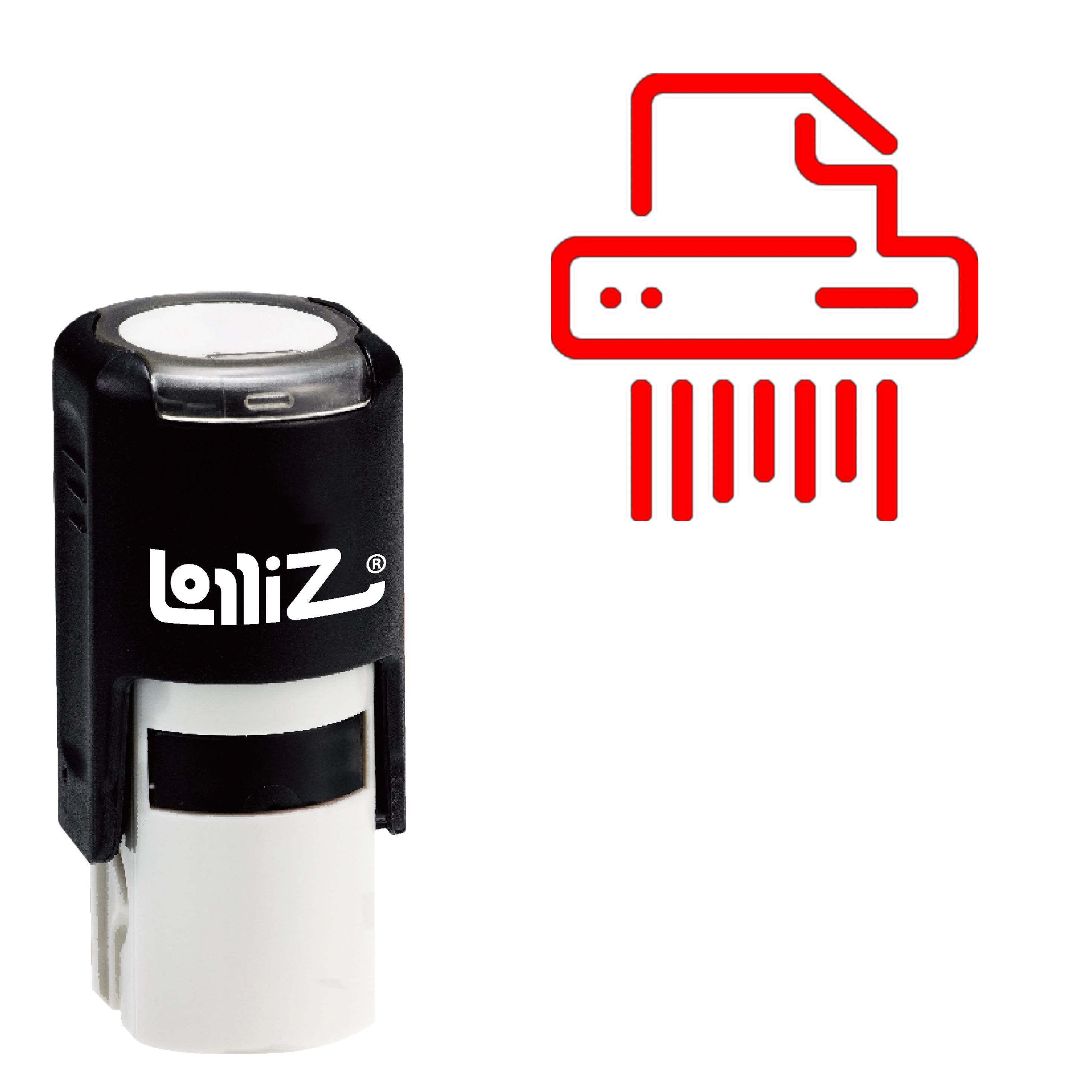

LolliZ Shredder Self-Inking Rubber Stamp - Modern Symbol Series
