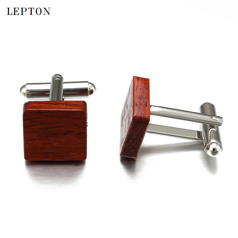 Роскошные деревянные запонки высокое качество бренд ювелирное изделие