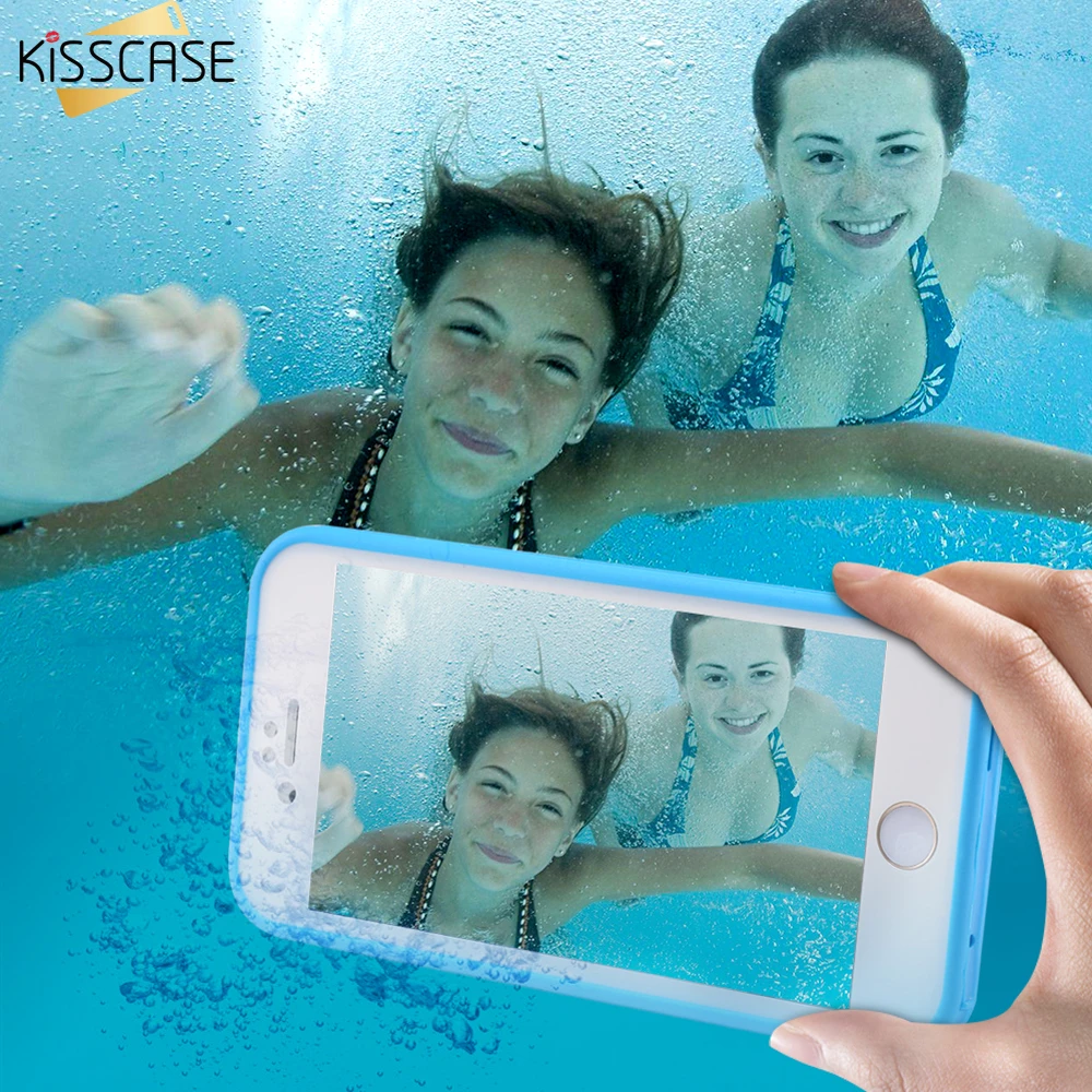 Ультратонкий водонепроницаемый чехол KISSCASE для iPhone 6 6s 7 8 Plus SE 5 5S прозрачные мягкие