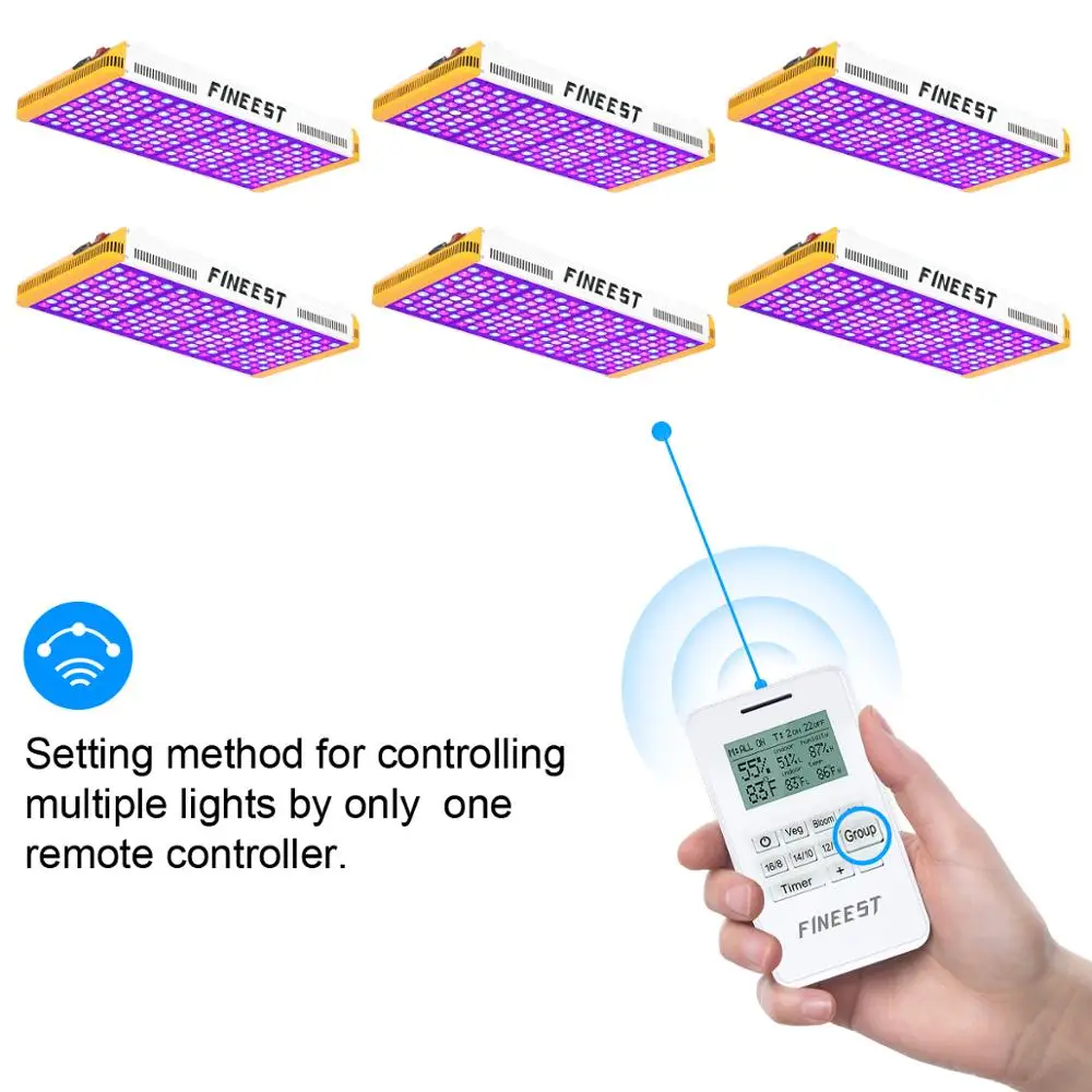 FINEEST светодиодный светильник для выращивания полный спектр 2000 Вт Функция