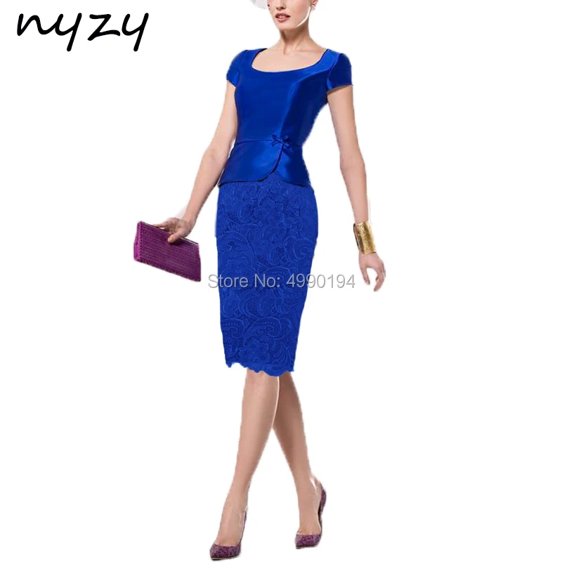 NYZY M118 платье для мамы vestido madrinha кружевной атласный Королевский синий пиджак из