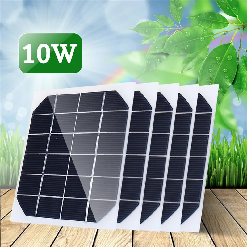 5 шт. 6V10W400 мАч солнечная панель Высокоэффективная батарея однокристальная