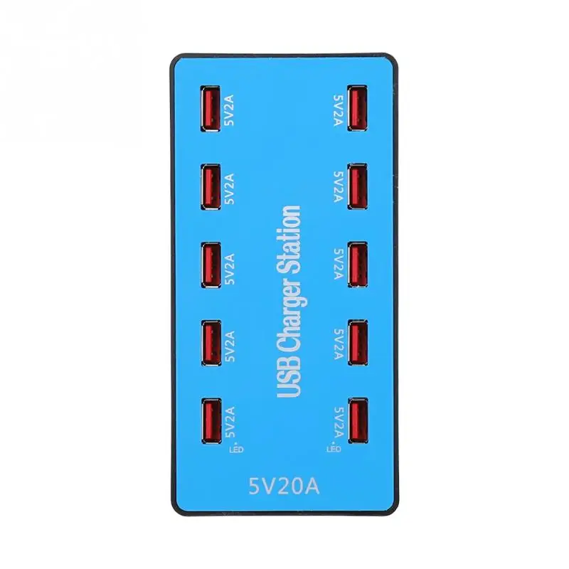Портативный usb концентратор с 10 портами 20А/5 В быстрая зарядка портов быстрое