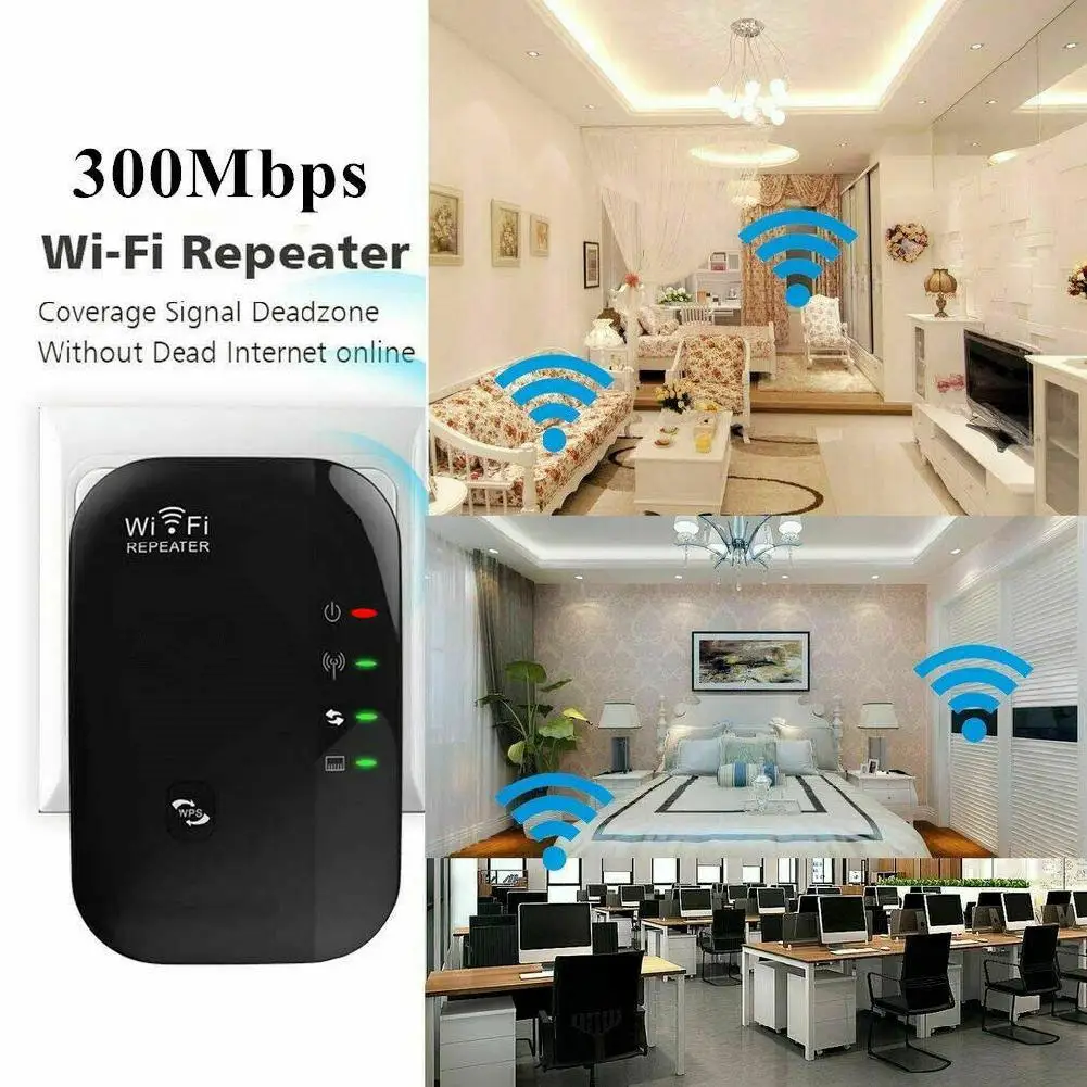 Беспроводной усилитель сигнала ретранслятора WiFi Range Extender 802.11N/B/G 300mbps Repetidor Wifi Wps