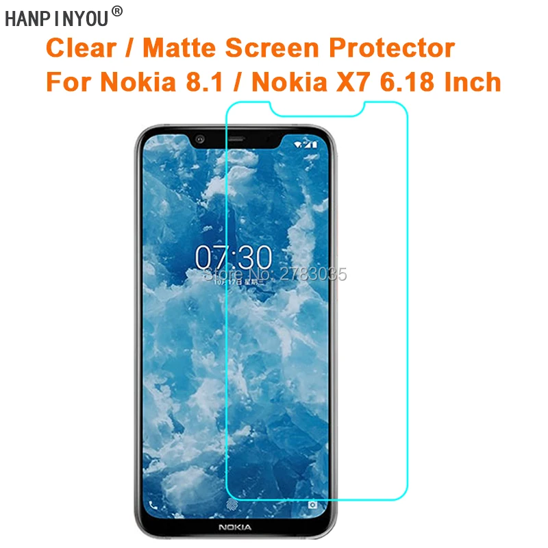 Для Nokia 8 1/Nokia X7 TA 1131 прозрачная глянцевая/Антибликовая матовая защитная пленка