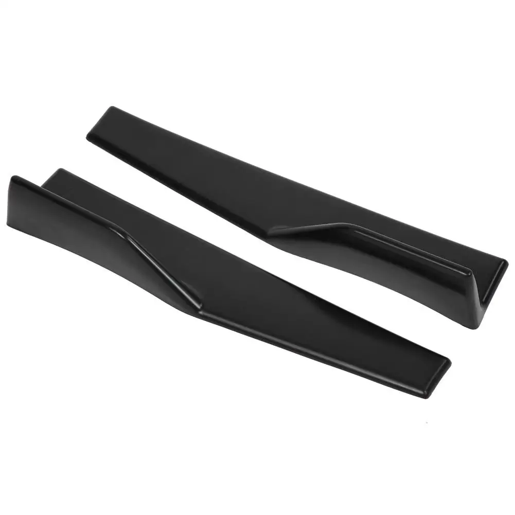 2 шт. автомобильная универсальная глянцевая черная боковая юбка рокер