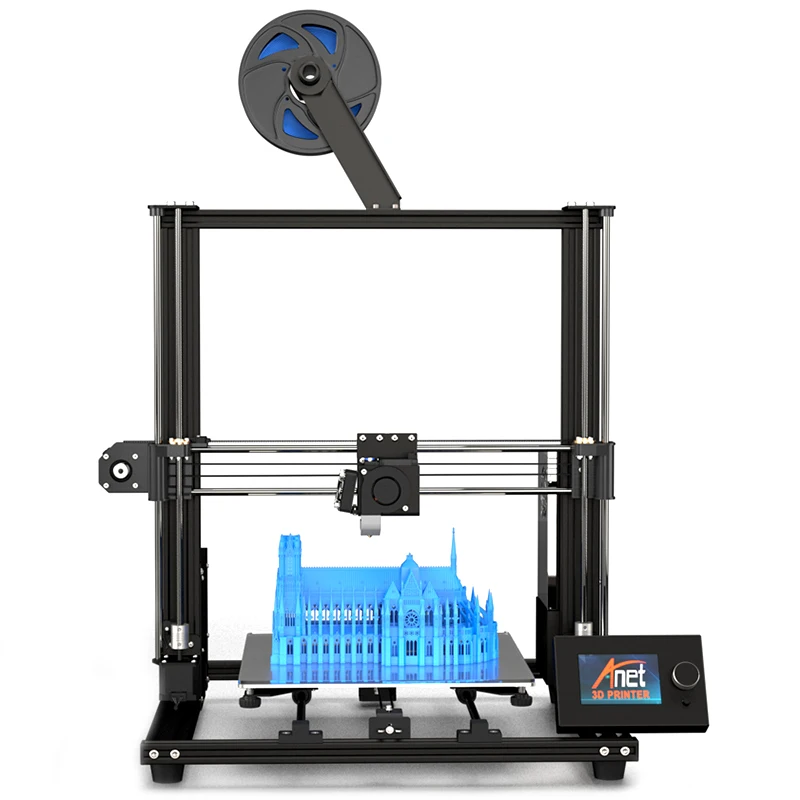 Обновленная версия Anet A8 Plus DIY 3d принтер 300x300x350 мм Высокоточный ЖК экран рамка из