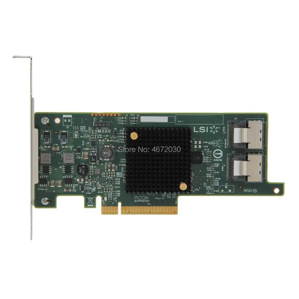 Новая Оригинальная 8 портовая плата контроллера Broadcom Avago LSI SAS 9207 8I LSI00301 HBA jino SFF8087 6