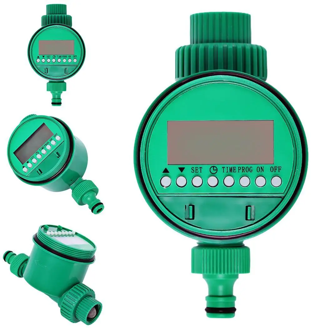 Прочный ЖК-дисплей автоматический таймер полива электронный 2 батарейки ААА (не