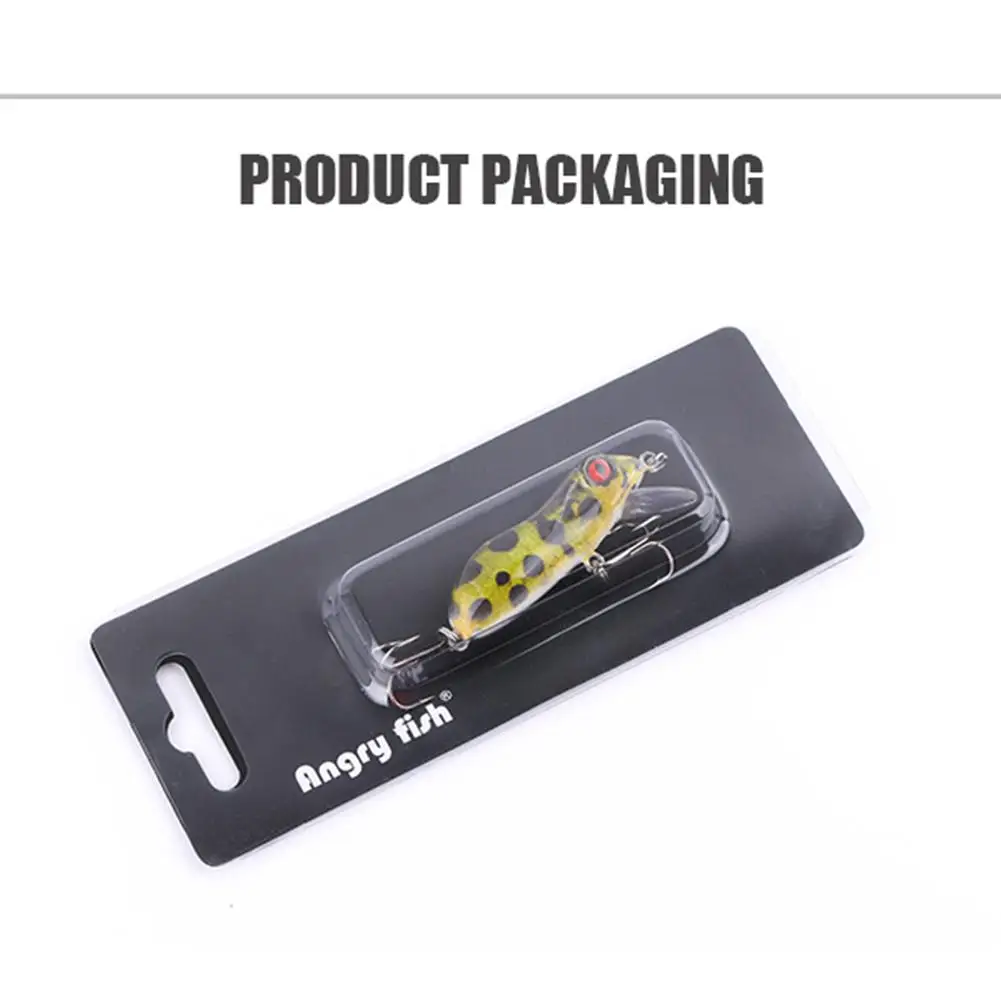 Angryfish 65 мм 10 г Crankbait приманка для рыбалки Воблер приманки Ray Frog черная рыба кальмар