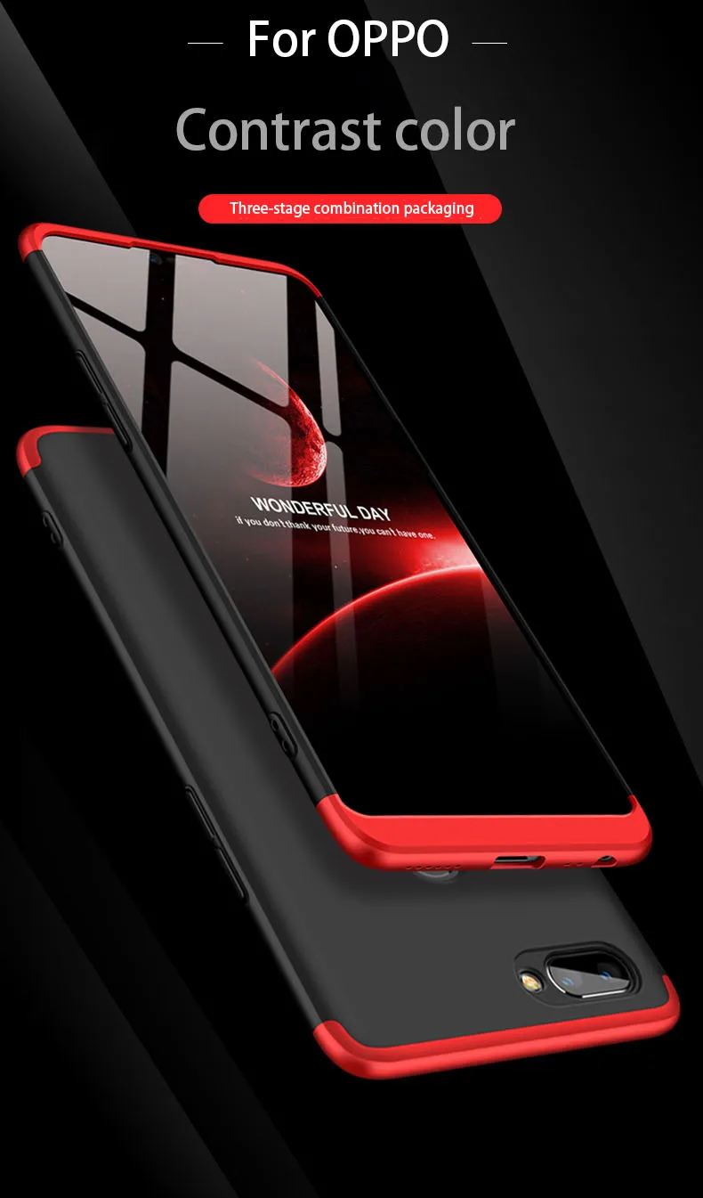 

Oppo Real Me 2 Case 360 Degree Protected Full Body Phone Case for Oppo Realme 2 Pro Realme1 A5 A3S Find X Shockproof Back Cover
