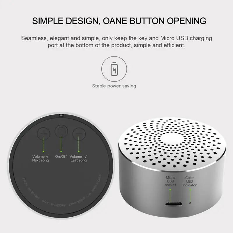 Bluetooth Динамик портативный мини-сабвуфер Беспроводной металла стереоколонка HiFi