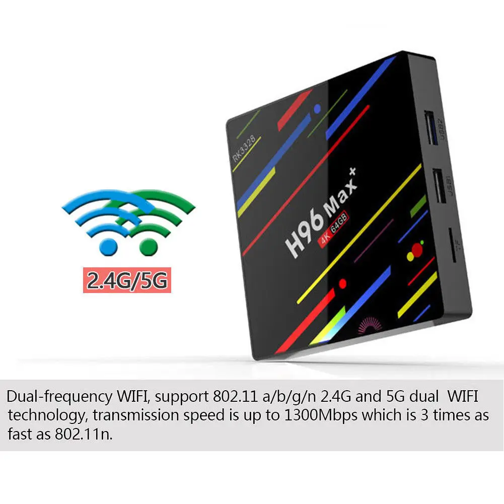 Хит продаж 2019 4 + 32 Гб 64 ГБ Android 8 1 Nougat RK3328 четырехъядерный Смарт ТВ бокс H96MAX H2 Dual