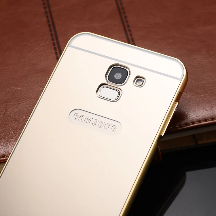 Роскошные зеркальные Чехлы розового золота для Samsung Galaxy J8 2018 алюминиевая