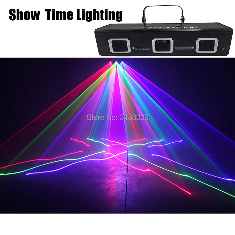 Лидер продаж лазерный сканер с 3 линзами красный зеленый синий RGB DMX 512
