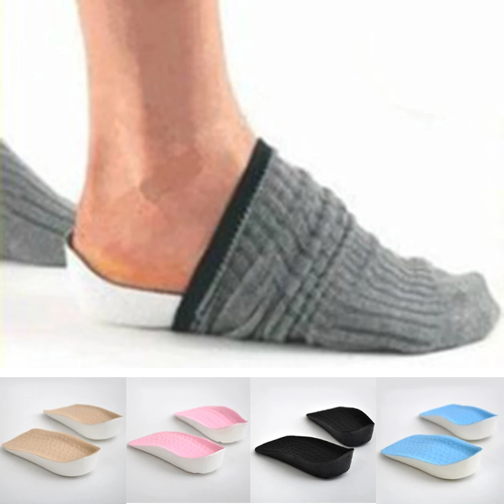 

Height Increase Elevator Shoes Insole 2.5cm Lift Taller In Sock Arch Support Heel Pads For Women Men Invisible Shoes Insoles