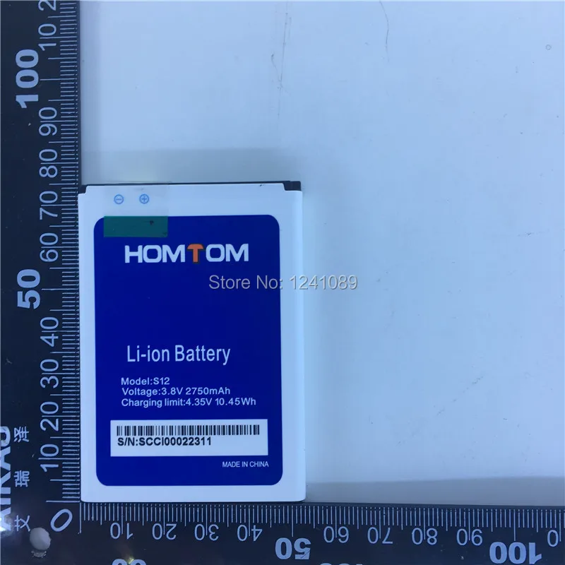 2 шт./лот для HOMTOM S12 батарея 2750 мАч долгое время работы в режиме ожидания Высокая