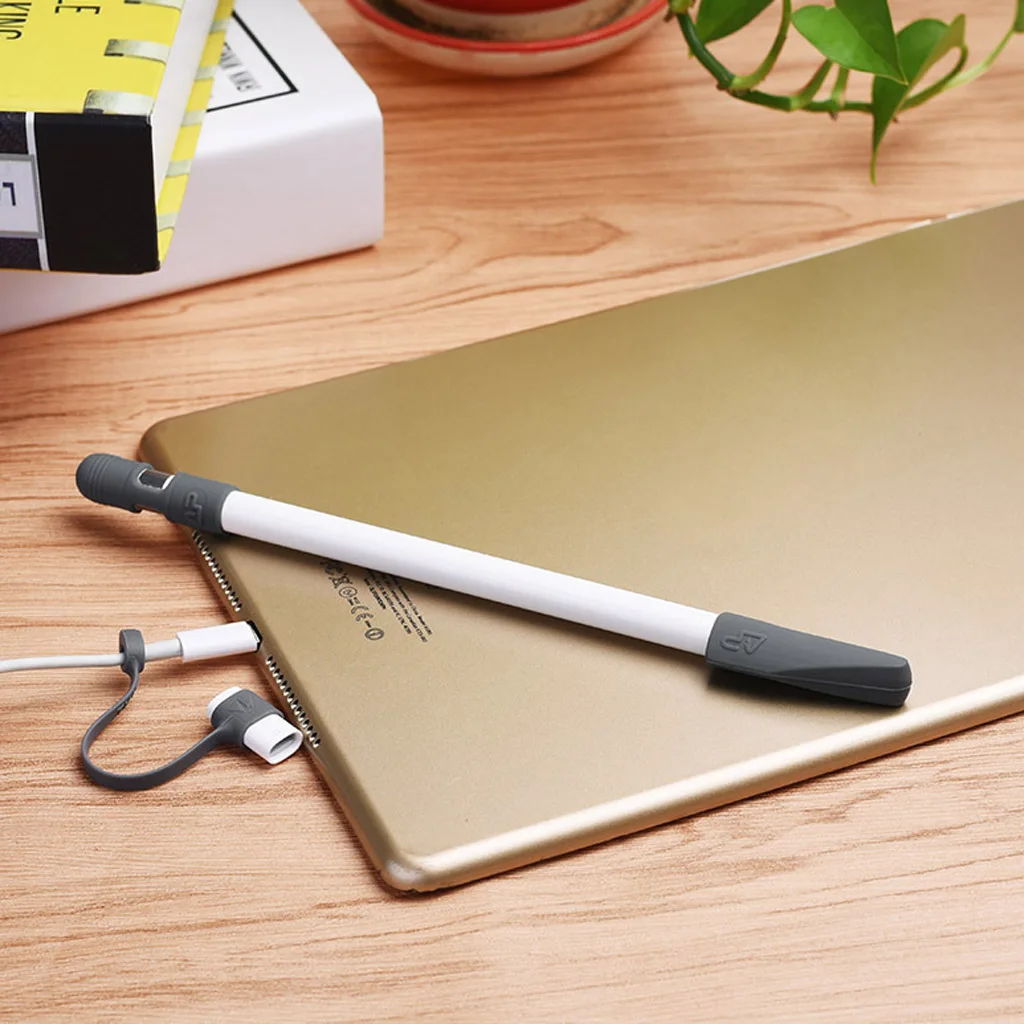 3 шт. Силиконовая Защитная крышка для Apple Pencil серая зарядного устройства|Стилусы