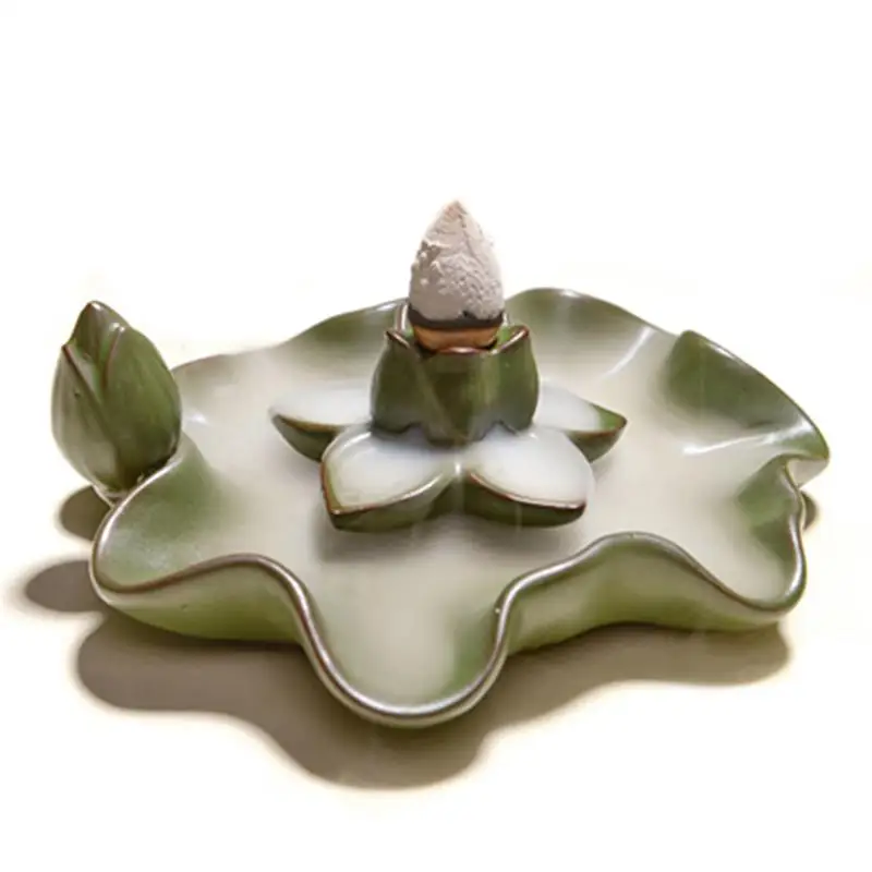 

Multi-Functional Ceramic Incense Burner Lotus Incense Stick Burner Incense Cone Holder Home Ceramic Ornaments